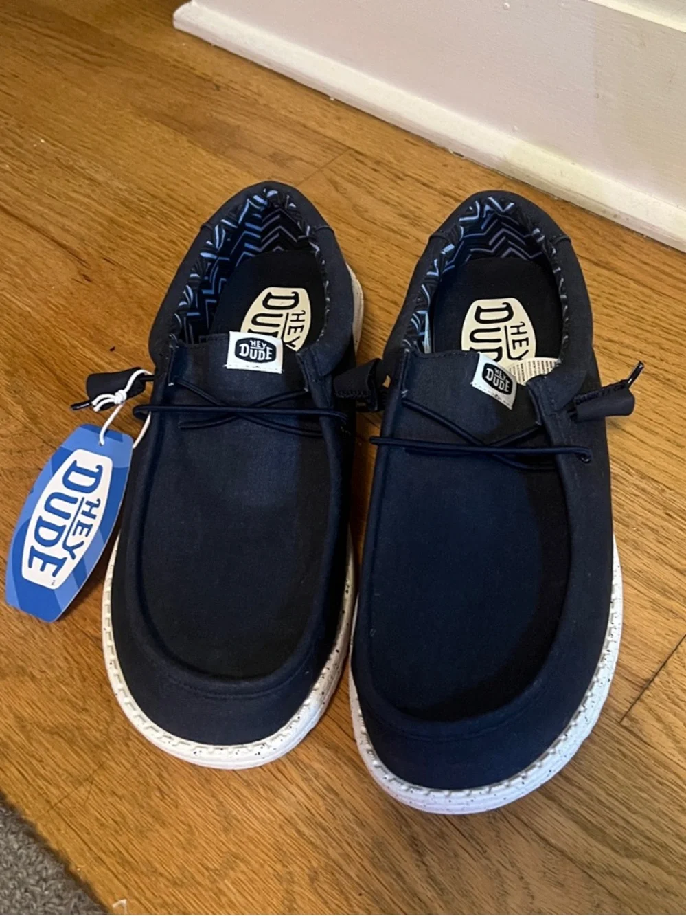Hey Dude Navy Men's Wally Slip-On shoes